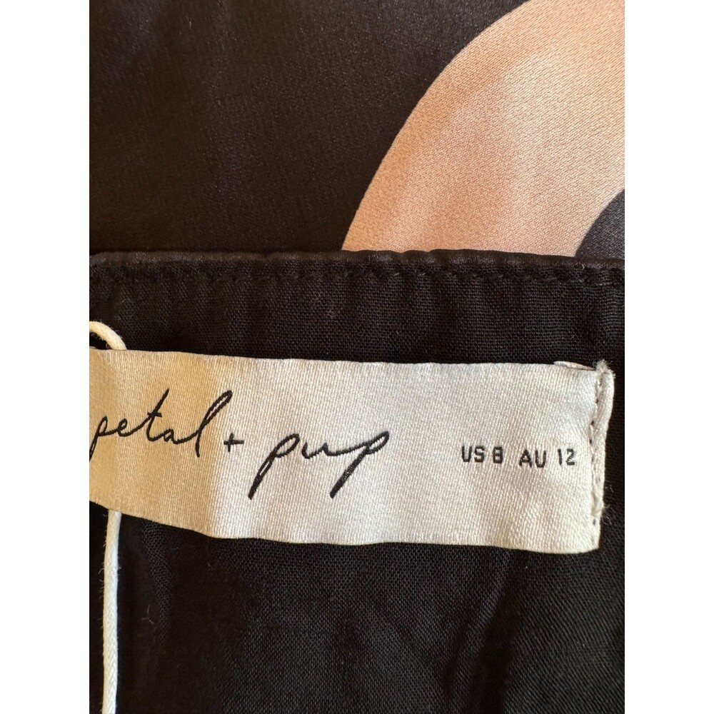 Petal & Pup Slip Midi Dress Sz 8 NWT Pink Black Abstract Strap Vacation Wedding - Picture 7 of 12